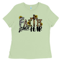Matcha faith over fear Ladies Tee - CowhideDigitalArt