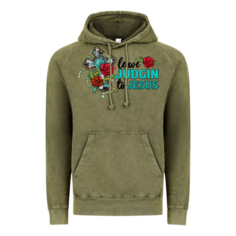 Leave Judgin To Jesus Vintage Hoodie by BarkalooDesign | Teevron