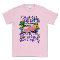 Bubblegum Pink camp camping camper queen classy sassy and a bit smart assycamper camp Classic Tee - linhVisuals