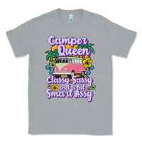 Heather Grey camp camping camper queen classy sassy and a bit smart assycamper camp Classic Tee - linhVisuals