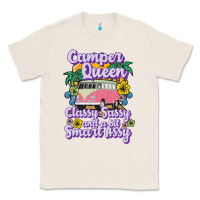 Natural camp camping camper queen classy sassy and a bit smart assycamper camp Classic Tee - linhVisuals