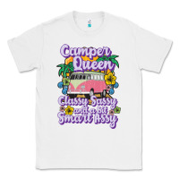 White camp camping camper queen classy sassy and a bit smart assycamper camp Classic Tee - linhVisuals