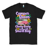 Black camp camping camper queen classy sassy and a bit smart assycamper camp Classic Tee - linhVisuals