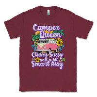 Burgundy camp camping camper queen classy sassy and a bit smart assycamper camp Classic Tee - linhVisuals
