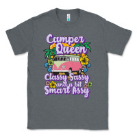 Charcoal Heather camp camping camper queen classy sassy and a bit smart assycamper camp Classic Tee - linhVisuals