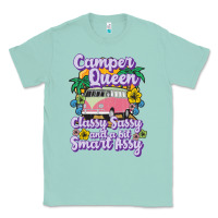 Seafoam camp camping camper queen classy sassy and a bit smart assycamper camp Classic Tee - linhVisuals