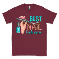 Burgundy best nail tech ever bbs Classic Tee - BundleAndBundleShop