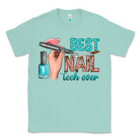 Seafoam best nail tech ever bbs Classic Tee - BundleAndBundleShop