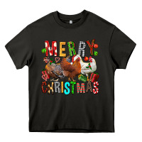 Asphalt Merry christmas chickens Heavy Core Tee - FaDigitalArtStudio
