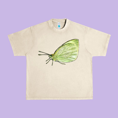 Cabbage White Butterfly Urban Heavy Tee Designed By Lillyallendesigns