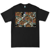Black Dog Pattern Premium Tee - CowhideDigitalArt