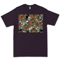 Plum Dog Pattern Premium Tee - CowhideDigitalArt