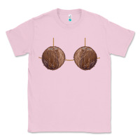 Bubblegum Pink coconut bra easy adult halloween tiki party costume t shirt Classic Tee - linhVisuals