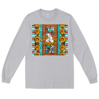 Moon Dust goat family mom sunflowers serape leopard cowhide tumbler Long Sleeve Tee - Artiststas