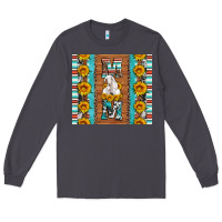 Smoke goat family mom sunflowers serape leopard cowhide tumbler Long Sleeve Tee - Artiststas