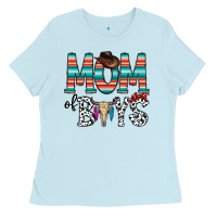 Baby Blue mom of boys Ladies Tee - CowhideDigitalArt