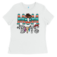White mom of boys Ladies Tee - CowhideDigitalArt