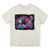 Cream halloween trees and turquoise glitter background Heavy Core Tee - BundleAndBundleShop
