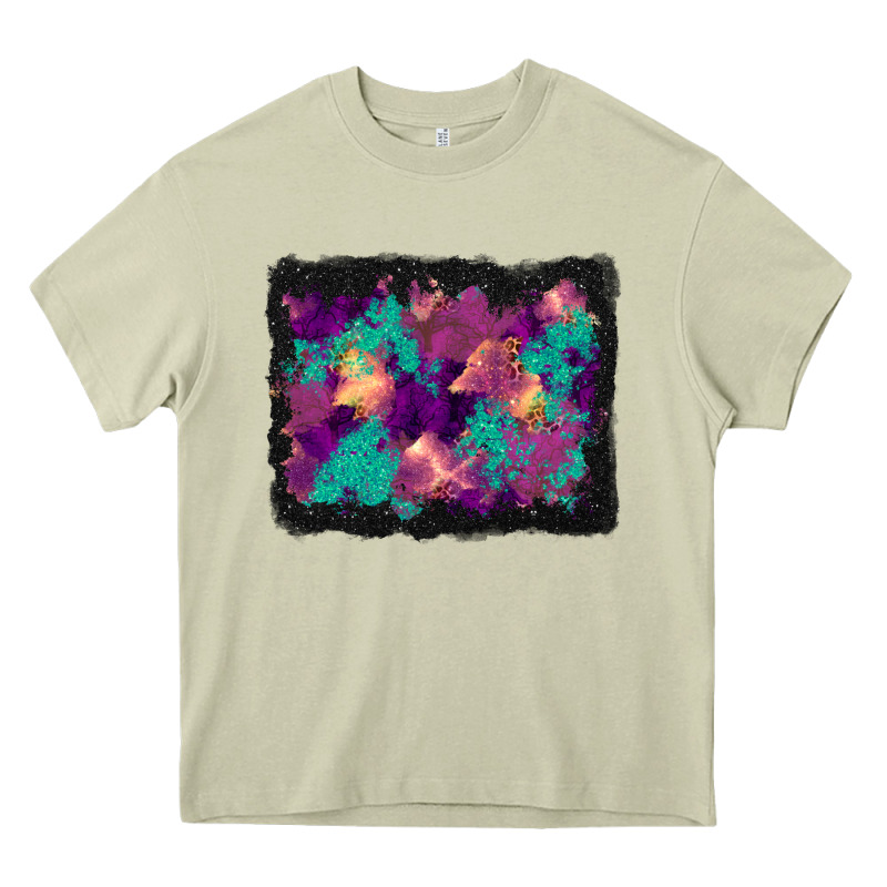 Halloween Trees And Turquoise Glitter Background Heavy Core Tee by BundleAndBundleShop | Teevron