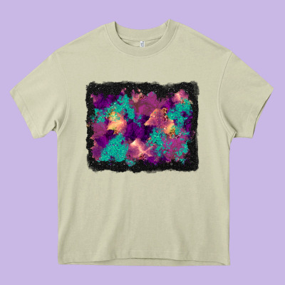 Halloween Trees And Turquoise Glitter Background Heavy Core Tee Designed By Bundleandbundleshop
