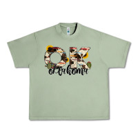 Oil Green oklahoma state cowhide serape cactus Urban Heavy Tee - RanaPortraitStore