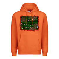 Carrot christmas green plaid background Premium Hoodie - BarkalooDesign