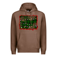 Chestnut christmas green plaid background Premium Hoodie - BarkalooDesign