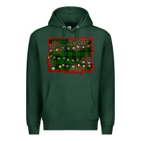 Sports Green christmas green plaid background Premium Hoodie - BarkalooDesign