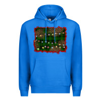 True Royal christmas green plaid background Premium Hoodie - BarkalooDesign
