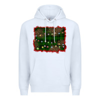White christmas green plaid background Premium Hoodie - BarkalooDesign