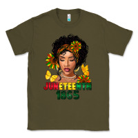 Army Green juneteenth 1865 black woman Classic Tee - FaDigitalArtStudio