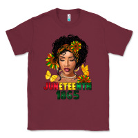 Burgundy juneteenth 1865 black woman Classic Tee - FaDigitalArtStudio