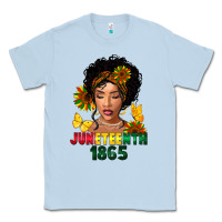 Dusty Blue juneteenth 1865 black woman Classic Tee - FaDigitalArtStudio