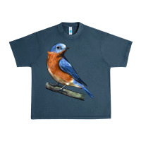 Midnight Navy Eastern Bluebird Urban Heavy Tee - LillyAllenDesigns