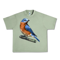 Oil Green Eastern Bluebird Urban Heavy Tee - LillyAllenDesigns