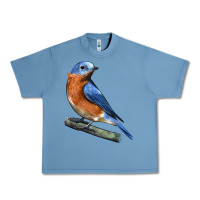 Pebble Blue Eastern Bluebird Urban Heavy Tee - LillyAllenDesigns