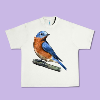 Eastern Bluebird Urban Heavy Tee Designed By Lillyallendesigns