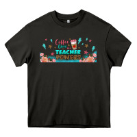 Asphalt coffe gives me teacher powers libbey glass Heavy Core Tee - BundleAndBundleShop