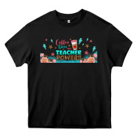 Black coffe gives me teacher powers libbey glass Heavy Core Tee - BundleAndBundleShop