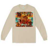 Mushroom galloping horse serape sunflowers turquoise and saddles Long Sleeve Tee - Artiststas