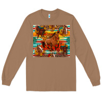 Toasted Coconut galloping horse serape sunflowers turquoise and saddles Long Sleeve Tee - Artiststas