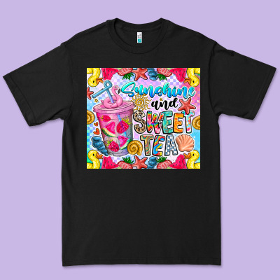 Summer Vibes With Sweet Tea Premium Tee Designed By Cowhidedigitalart