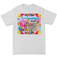 Dove Grey summer vibes with sweet tea Premium Tee - CowhideDigitalArt