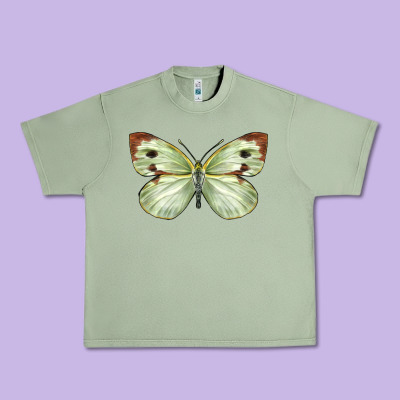 Cabbage Butterfly Urban Heavy Tee Designed By Lillyallendesigns