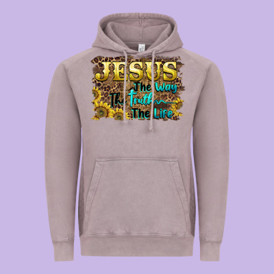 Jesus The Way The Truth The Life Vintage Hoodie Designed By Barkaloodesign
