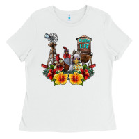 White farm life chicken Ladies Tee - SublimationCraftShop