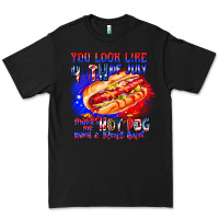 Black You Look Like 4th of july makes me hot dog want a Premium Tee - CowhideDigitalArt