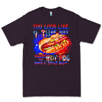 Plum You Look Like 4th of july makes me hot dog want a Premium Tee - CowhideDigitalArt
