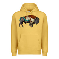 Antique Gold gemstone bison Premium Hoodie - RanaPortraitStore