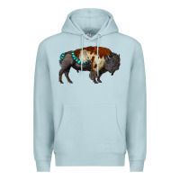 Blue Mist gemstone bison Premium Hoodie - RanaPortraitStore